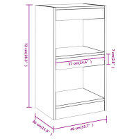 vidaXL Bücherregal/Raumteiler Schwarz 40×30×72cm