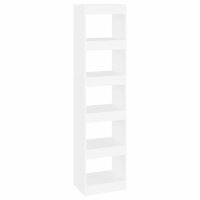 vidaXL Bücherregal/Raumteiler Weiß 40x30x166 cm