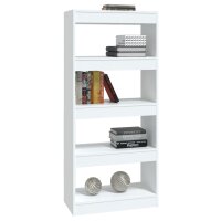 vidaXL Bücherregal/Raumteiler Weiß 60x30x135 cm Holzwerkstoff
