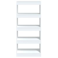 vidaXL Bücherregal/Raumteiler Weiß 60x30x135 cm Holzwerkstoff
