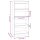 vidaXL Bücherregal/Raumteiler Weiß 60x30x135 cm Holzwerkstoff