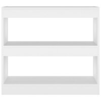 vidaXL Bücherregal/Raumteiler Weiß 80x30x72 cm