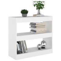 vidaXL Bücherregal/Raumteiler Weiß 80x30x72 cm
