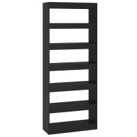 vidaXL Bücherregal/Raumteiler Schwarz 80x30x198 cm...