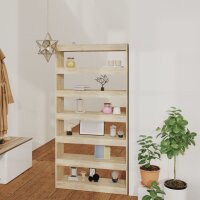 vidaXL Bücherregal/Raumteiler Sonoma-Eiche...