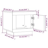 vidaXL Couchtisch Hochglanz-Wei&szlig; 51x50x45 cm Holzwerkstoff