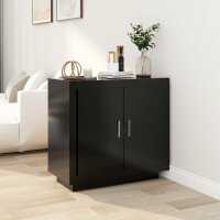 vidaXL Sideboard Schwarz 80x40x75 cm Holzwerkstoff