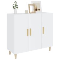 vidaXL Sideboard Hochglanz-Wei&szlig; 90x34x80 cm Holzwerkstoff