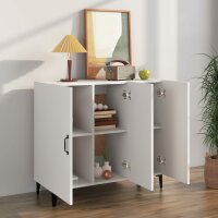 vidaXL Sideboard Wei&szlig; 90x34x80 cm Holzwerkstoff