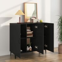 vidaXL Sideboard Schwarz 90x34x80 cm Holzwerkstoff