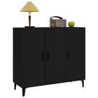 vidaXL Sideboard Schwarz 90x34x80 cm Holzwerkstoff