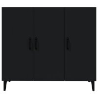 vidaXL Sideboard Schwarz 90x34x80 cm Holzwerkstoff