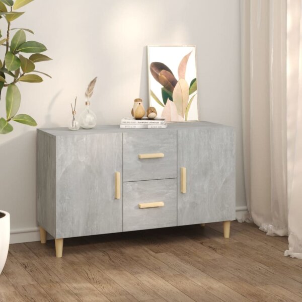 vidaXL Sideboard Betongrau 100x36x60 cm Holzwerkstoff