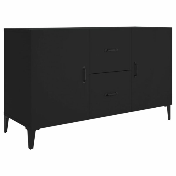 vidaXL Sideboard Schwarz 100x36x60 cm Holzwerkstoff