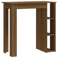 vidaXL Bartisch mit Regal Braun Eiche 102x50x103,5 cm Holzwerkstoff