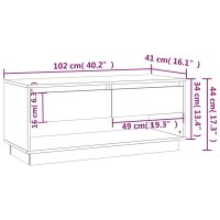 vidaXL TV-Schrank R&auml;uchereiche 102x41x44 cm Holzwerkstoff