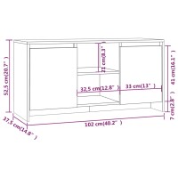 vidaXL TV-Schrank Grau Sonoma-Eiche 102x37,5x52,5 cm Holzwerkstoff