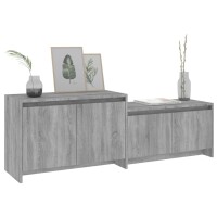 vidaXL TV-Schrank Sonoma-Eiche Grau 146,5x35x50 cm Holzwerkstoff