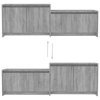 vidaXL TV-Schrank Sonoma-Eiche Grau 146,5x35x50 cm Holzwerkstoff