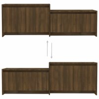 vidaXL TV-Schrank Eichen-Optik Braun 146,5x35x50 cm Holzwerkstoff