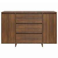 vidaXL Sideboard mit 3 Schubladen Braun Eiche 120x41x75 cm