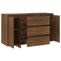 vidaXL Sideboard mit 3 Schubladen Braun Eiche 120x41x75 cm