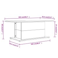 vidaXL Couchtisch R&auml;uchereiche 102x55,5x40 cm Holzwerkstoff