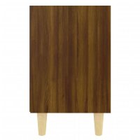 vidaXL Nachttisch mit Massivholz-Beinen Braun Eichen-Optik 40x30x50 cm