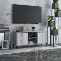 vidaXL TV-Schrank mit Metallbeinen Grau Sonoma...
