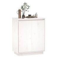 vidaXL Sideboard Weiß 60x34x75 cm Massivholz Kiefer