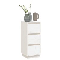 vidaXL Sideboard Weiß 32x34x75 cm Massivholz Kiefer