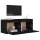 vidaXL Wandschränke 2 Stk. Schwarz 45x30x35 cm Massivholz Kiefer