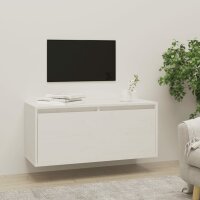 vidaXL Wandschrank Weiß 80x30x35 cm Massivholz Kiefer