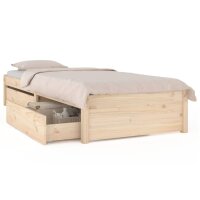 vidaXL Bett mit Schubladen 75x190 cm 2FT6 Small Single