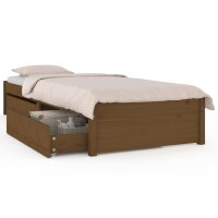 vidaXL Bett mit Schubladen Honigbraun 90x200 cm