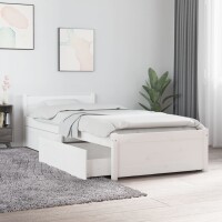 vidaXL Bett mit Schubladen Weiß 75x190 cm 2FT6...