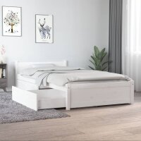 vidaXL Bett mit Schubladen Weiß 90x190 cm 3FT Single