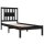 vidaXL Massivholzbett Schwarz 75x190 cm 2FT6 Small Single