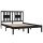 vidaXL Massivholzbett Schwarz 120x190 cm 4FT Small Double