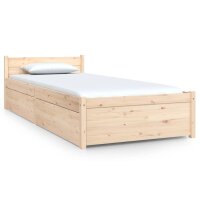 vidaXL Bett mit Schubladen 75x190 cm 2FT6 Small Single