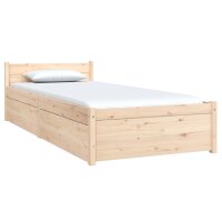 vidaXL Bett mit Schubladen 75x190 cm 2FT6 Small Single