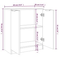 vidaXL Sideboards 2 Stk Betongrau 60x30x70 cm Holzwerkstoff