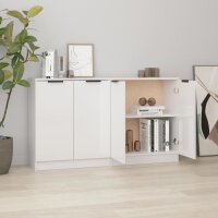 vidaXL Sideboards 2 Stk. Hochglanz-Weiß 60x30x70 cm...