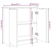 vidaXL Sideboards 2 Stk. Braun Eichen-Optik 60x30x70 cm Holzwerkstoff