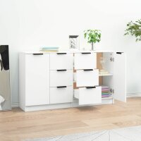 vidaXL Sideboards 2 Stk. Wei&szlig; 60x30x70 cm Holzwerkstoff