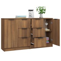 vidaXL Sideboards 2 Stk. Braun Eichen-Optik 60x30x70 cm Holzwerkstoff