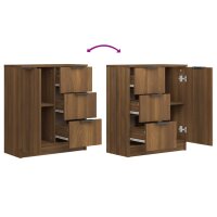 vidaXL Sideboards 2 Stk. Braun Eichen-Optik 60x30x70 cm Holzwerkstoff