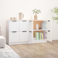 vidaXL Sideboards 2 Stk. Wei&szlig; 60x30x70 cm Holzwerkstoff