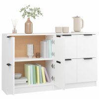 vidaXL Sideboards 2 Stk. Wei&szlig; 60x30x70 cm Holzwerkstoff