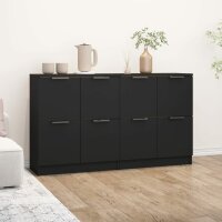 vidaXL Sideboards 2 Stk. Schwarz 60x30x70 cm Holzwerkstoff